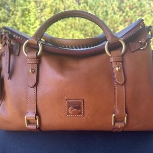 Dooney and Bourke Large Florentine Satchel in Natural